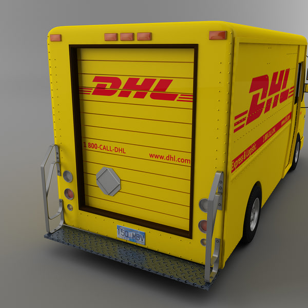3dsmax courier delivery truck dhl - Popular DHL Courier truck Morgan Olson van by Leeift
